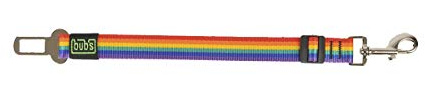 bub's Auto-Sicherheitsgurt für Hunde, ausziehbar, antiallergenes Material. Für alle Fahrzeuge außer Volvo (Rainbow)