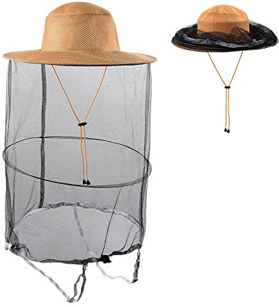 HunterBee Bienenschleierhut/Imkermützen mit Netz/Moskitohut/Nachtfischermützen/Fliegeninsektenkäferhut