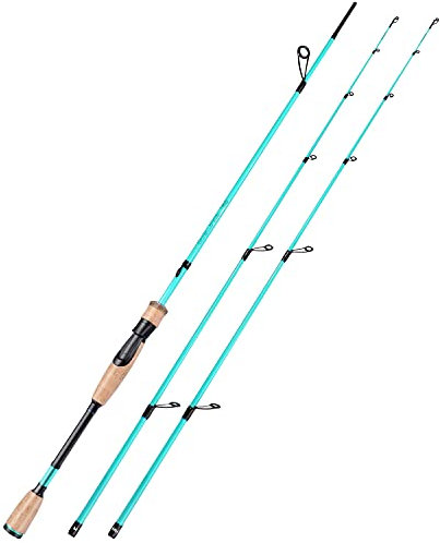 Sougayilang Angelrute, 30 Tonnen Kohlefaser, empfindliche 2-teilige Baitcasting-Rute und Spinnrute für Süßwasser oder Salzwasser, Angelrute in Turnierqualität mit 2 Spitzen für Bass-L2.1M-ZB