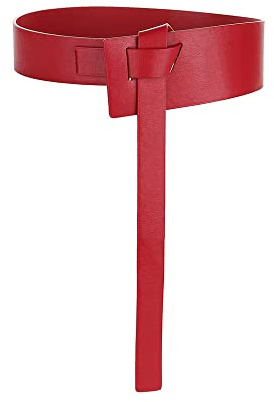 TOEECY Damen Gürtel Schnallenfreier Knoten PU Leder Taillengürtel Ohne Schnalle Elastischer Vintage Hüftgürtel für Frauen kleider Mantel