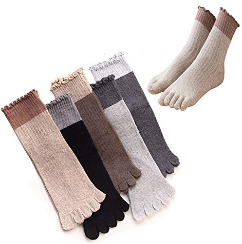 Calzini con Dita per Donna, Calzini da Corsa in Cotone con Cinque Dita Calzini Sportivi Mini Crew, Calzini con Cinque Dita Sportivi per Il Tempo Libero, con Calzini Novità per Dita