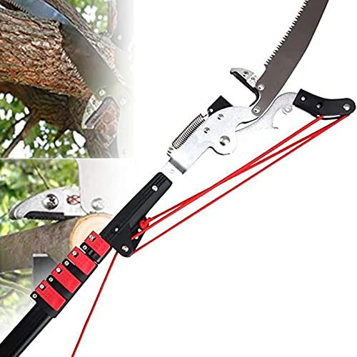 LTSRLL Extendable Pruning Saw, Foot Pole Pruning Saw, Telescopic Tree Pruner Pole, Long Extension Pole Saw, Extendable Limb Saw and Trimmer, Garden Beautification Tool,7.2m