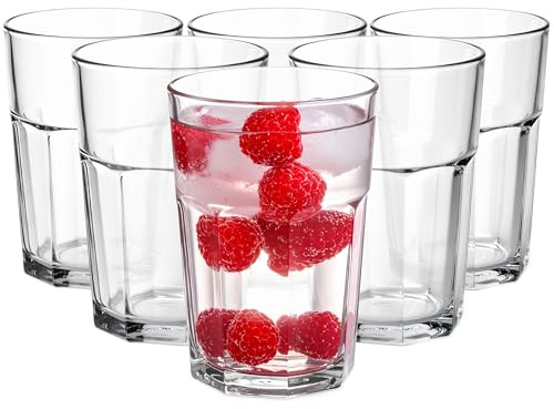 Glasmark KROSNO 1992 Ensemble de Verres 6 Pièces Boire Eau Café Glacé Jus Compatibles Lave-vaisselle 6x320 ml