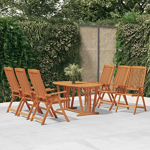 Homgoday Klappbare Gartenstühle 6 STK. Gartenstühle Klappstühle Gartenstuhl Klappstuhl Balkonstuhl Gartensessel Balkonstühle Klappsessel Balkon Garten Terrasse Massivholz Eukalyptus