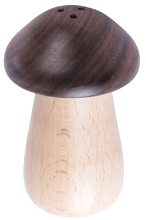 PRETYZOOM Zahnstocherhalter Aus Holz Für Zuhause Zahnstocherbox Mit Glashalter Pilzform-Design Für Tischdekoration Und Partys