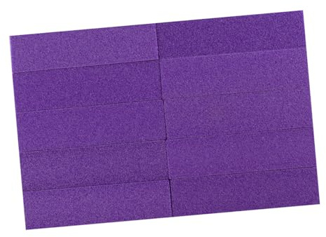 Healvian 20piezas Limas De Uñas Cuadradas De Esponja Para Manicura Herramientas De Pulido y Abrillantado Para Salón De Belleza Púrpura