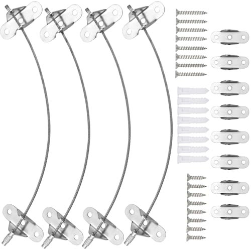 Dokeno 4 Stück Kippsicherung Möbel, Anti Tip Möbelgurte Baby Proofing Möbel Ankergurte Kit Möbelgurte Wandanker Kindersicherheitsmöbel Gurte für Baby Haustier