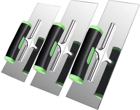 3PCS Stainless Steel Finishing Trowel, Concrete Tools, Masonry Tools, Dry Finishing Tools, Plaster Trowel (7.2,8.4,9in)