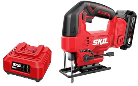 SKIL PWR CORE Brushless 20V Jig Saw Including 2.0Ah Battery and Charger- JS8290B-10