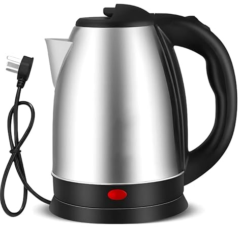 Leyf Edelstahl Wasserkocher 1,8L - 1500W, 360° drehbare Basis, Automatische Abschaltung, Überhitzungsschutz, Dampfanzeige, LED-Licht,Schnelles Erhitzen, Tropffreies Ausgießen, sicheres Design,BPA-frei