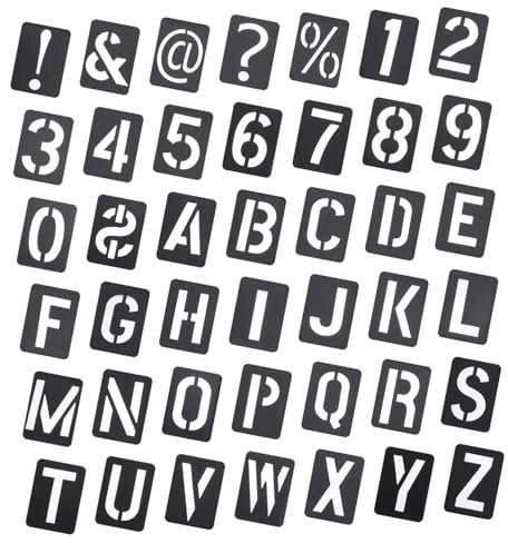 KOCKSHION 1set Educational Letter Number Stencils for Painting Reusable Templates for Crafts Wall Art Home Decor Easy to Clean