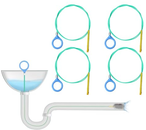 4pcs Abflussreiniger,Abflussreiniger Spirale,Abflussspirale,Rohrreinigungsspirale,Drain Cleaner,Abflussreiniger Sticks,Abflussreiniger Sticks,Abflussreiniger Bürste,Rohrreinigungsbürste
