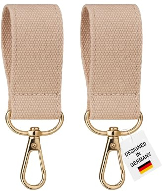 Premium Kinderwagenhaken, 2er Set für Buggy & Kinderwagen, Universal | Praktische Kinderwagenhaken für Wickeltaschen, Rucksäcke und Einkäufe – passend für nahezu alle Kinderwagen.