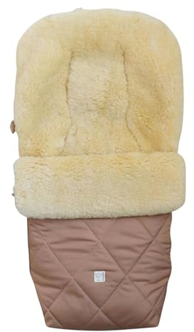 Kaiser Coosy Lammfell Kinderwagen Fußsack, 85 x 45 cm, Universal Passform (sand)