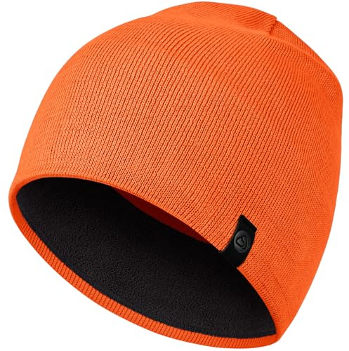 AOPREL Mütze Herren Winter, Baumwolle Mütze Damen, Weich Strickmütze Herren | Warme Bequem Fleece Beanie Mütze, Winddichte Wintermütze Unisex Laufmütze