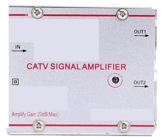Amplificador Divisor De TV Por Cable 20 DB, Señal Antena Digital For Equipos Domésticos 45 MHz A 860 Cobertura más amplia(1 in 2 out)