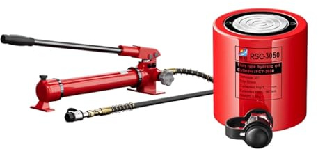 Martinetto idraulico da 50 mm con corsa da 2 pollici/50 mm, pompa idraulica manuale con CP-700, kit martinetto, cilindro di sollevamento con retrazione automatica(30T/66138lb-2in Stroke)