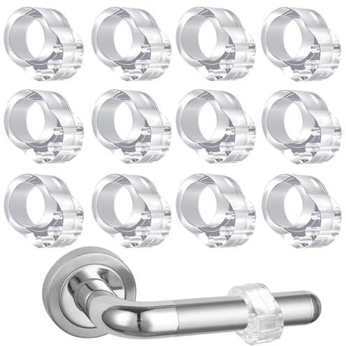 KNUIUYY 12 PCS Topes para Puertas, Transparentes Flexible Protector Puertas, Protector Puerta Silicona, Protectores para Picaporte de Puerta y Ventana para Proteger Paredes, Puertas, Ventanas