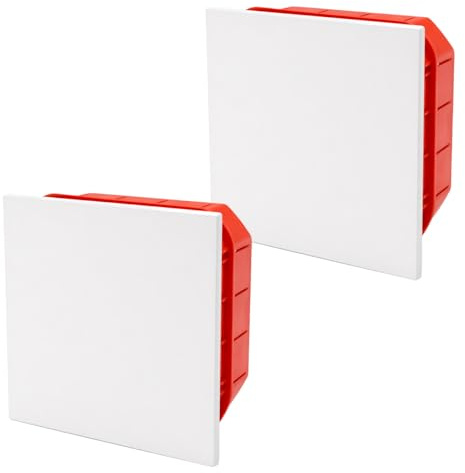Abzweigdose Feuchtraum IP40 2x Dose unterputz 100 x 100 x 45 mm spritzwassergeschützt Kabelabzweigdose Verbindungsdosen Verteilerkasten Verteilerdose Kunststoff leer Gehäuse ARLI 100x100x45 mm 2 Stück