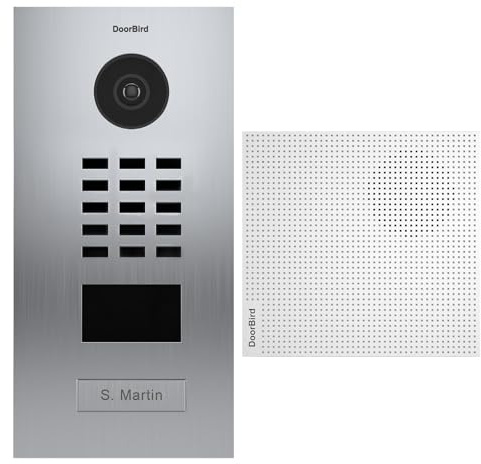 DoorBird - KIT D2101V + A1061W - portier vidéo IP Lecteur de Badge RFID + Carillon Argent