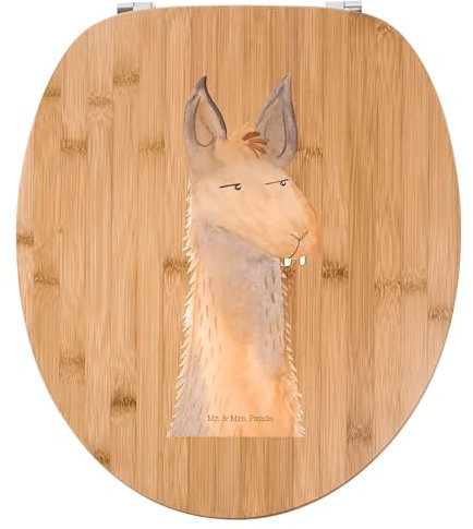 Mr. & Mrs. Panda Motiv WC Sitz Lamakopf Genervt - Geschenk, Azubi, Alpaka, Klodeckel, Partnerin, Chefin, Toilettendeckel, beste Freundin, Toilette,