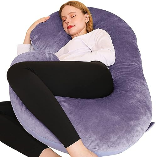 Chilling Home Schwangerschaftskissen C Form Seitenschläferkissen mit Bezug C Kissen Stillkissen groß Lagerungskissen, Kissen für Frauen und Seitenschläfer, Körperkissen Ganzkörperkissen
