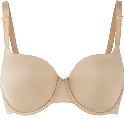 KNWER CLOTHING T-Shirt Padded Bra Full Cup Coverage Underwired Perfect Comfort Support Leisure[Nude,36 DD]