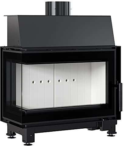 KRATKI Inserto camino SIMPLE, vetratura laterale, porta con battuta a sinistra o a destra, dimensioni in cm: H78,1 x L64,4 x P39,8 cm, potenza termica nominale 6 kW, classe di efficienza energetica A+