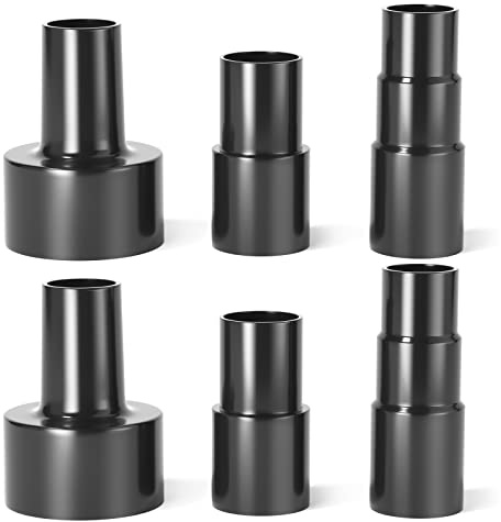 MEANLIN 6 Pieces Universal Vacuum Hose Adapter Kit, 1-3/8 to 1-1/4, 2-1/2 to 1-1/4, 1-1/4 to 1-3/8 to 1-1/2, Plastic Vacuum Hose Connector Reducer Attachments for Vacuum Cleaner