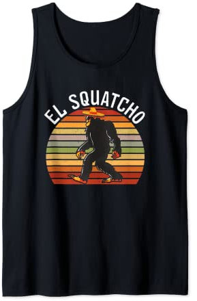 El Squatcho Squatch Big Pie Con Taco Mexican Party Camiseta sin Mangas