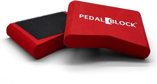 KickBlock PedalBlock – Drum Pedal Anchor for Hi-Hat Stand, Double Kick, Keyboard and Electronic Bass Drum Pedals – Prevents Slide with Shock-Absorbing Grip – Brick Red (Set of 2)