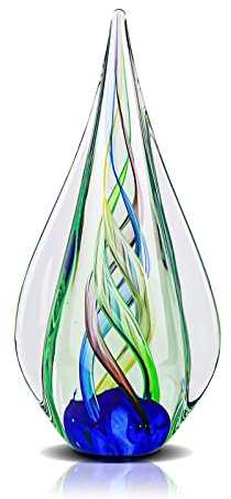 LCCCK Handgefertigte Murano Glas Skulpturen - Elegante Glaskunst Figuren Deko für Wohnzimmer, Fensterbank und Bücherregal - Briefbeschwerer Glas für Bür