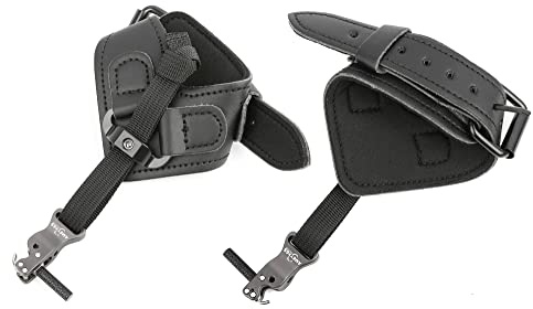 surwolf Bogenschießen Release Aids, Bogenauslöser Trigger,Bogen Release Sehnenauslöser,Verstellbare Handschlaufe für Compoundbogen-Jagd RH&LH (K5)
