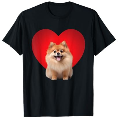 Coeur Pomeranian I Spitz Nain Chien Spitz Mignon T-Shirt