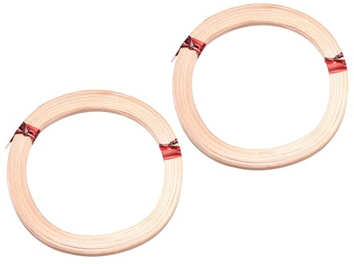 PATIKIL Flaches Kupferdraht, 2 Rollen 32 Gauge/0,2x3mm Durchmesser 6m/19,69ft Biegsamer Flacher Basteldraht für Schmuck DIY Herstellung Ohrring Perlen Gartenpflanzen, Kupfer