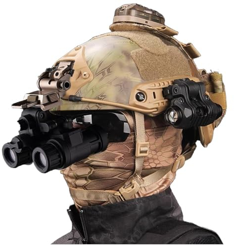 Fotrsta Fast SF Taktisches Helm Set, Airsoft Militär Helm Mit Militär Headset, Teleskop-Modell, Camouflage Visier Und Paintball Brille Für Paintball CS Jagd BBS Spiel