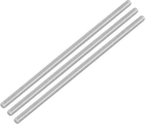 QUARKZMAN 3 Stück Gewindestangen, M4 x 110mm, 304 Edelstahl, Gewindestab mit metrischem Vollgewinde, M4-0,7 Gewindesteigung für Möbel- und Maschinenmontage