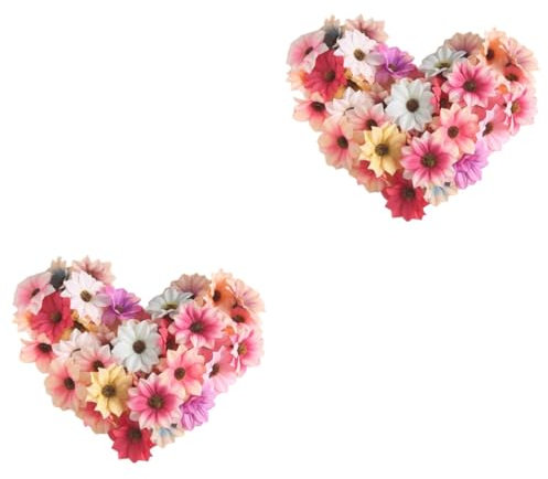 Ciieeo 100 Stück Kleine Gänseblümchen Künstliche Blumen DIY Bastelmaterial Mini Gänseblümchen Blütenköpfe Simulationsblütenköpfe Künstliche Blumenköpfe Lebensechte Blütenköpfe
