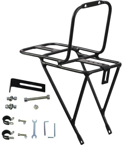Fahrrad-Gepäckträger vorne, Fahrrad-Gepäckträger vorne, Fahrrad-Gepäckträger vorne, Gepäckträger aus Aluminiumlegierung, Tourengepäckträger, Bremsrahmen, Gepäckablage für Radfahren, Camping, Reisesp