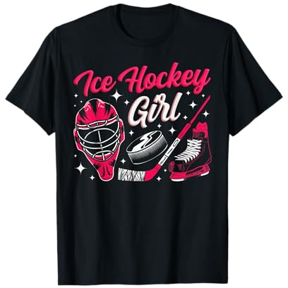 Ice Hockey Vintage Girl Ice Hockey Girl T-Shirt