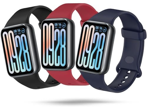 Xisair 3 Correas de Silicona Compatibles con Xiaomi Smart Band 9 Pro y Xiaomi Smart Band 8 Pro Sport Correa, Silicona, Transpirable, Suave y Cómodo de Reemplazo Correas para Miband 9 Pro, Miband 8 Pro
