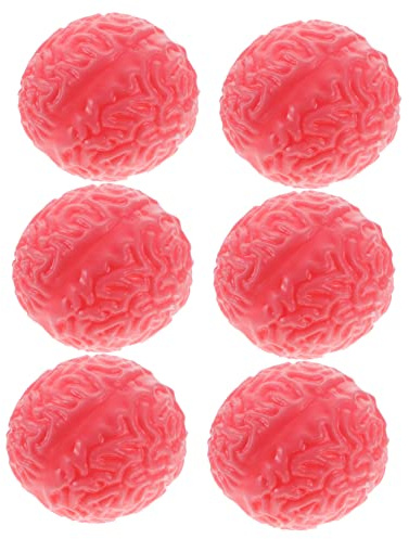 JOINPAYA 6stücke Teiliges Gehirn Stressball Realistische Simulation Gehirne Für Stressabbau Halloween-Dekoration Party- Antistressspielzeug Für Erwachsene