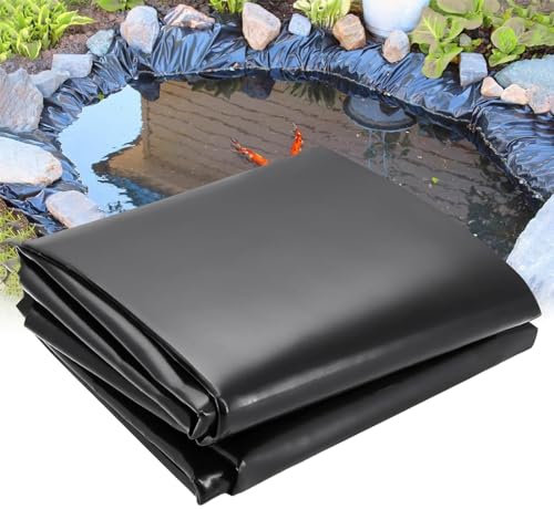 Revestimiento de goma impermeable para estanque, 3 x 4 m, 4 x 5 m, 5 x 5 m, 6 x 8 m, revestimiento flexible para estanques de peces de jardín, paisajismo, fuentes, arroyos
