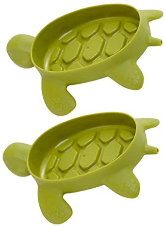 STOBAZA 2piezas Jabonera Autodesagüe Forma Tortuga Unidades Bandeja para Jabón Escurridor De Jabón para Baño Drenaje