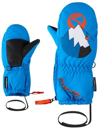 Ziener LEPRINT-Z - Manoplas de esquí y Deportes de Invierno para niños | Impermeable, diseño Divertido, Color Azul Persa, 1