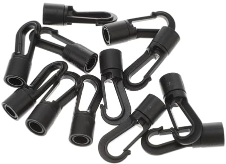 HOMSFOU 25 pezzi Ganci per Corda Elastico in Plastica Resistenti e Compatti Antiusura e Anticorrosione per Campeggio Kayak e Uso