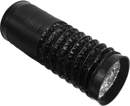 Tuyau D’évacuation Flexible en Aluminium pour Sèche-linge 100mm Noir | Gaine Épaisse en Feuille D’aluminium et Pvc, Usage Domestique, Forme Stable, Finition Discrète
