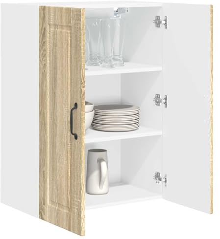 vidaXL Wall Cabinet PORTO Sonoma Oak 60 x 31 x 80 cm Engineered Wood