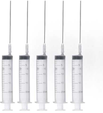 Dioche Bläck för Patron Bläckstråleskrivare, Verktygssats för Bläckpåfyllning - 5x 20 Ml Sprutor med Nålar i Rostfritt Stål för Enkel Påfyllning Av Bläck - Perfekt Utskriftslösning för Kontor och Hem