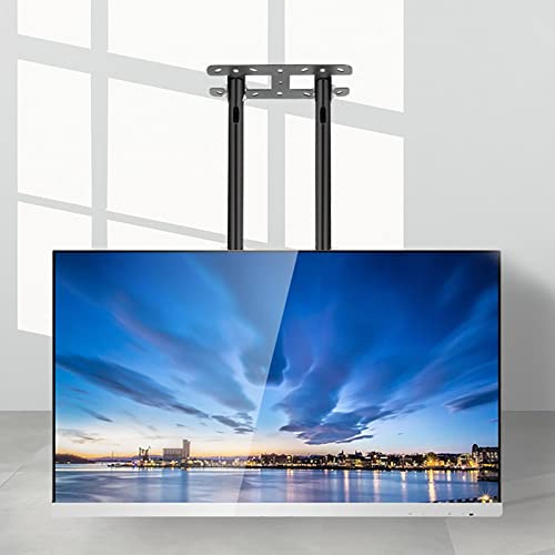 Supporto TV a soffitto Regolabile a Doppio palo per televisori da 60-100 Pollici, inclinabile e Girevole, VESA Massimo 1150x600 mm, Altezza 2,5 m. Design Robusto e salvas
